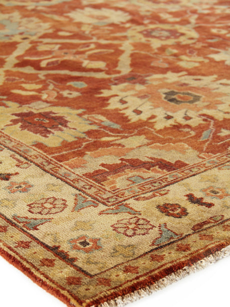 Exquisite Rugs Antique Weave Serapi Hand Knotted New Zealand Wool in 8340 Red/Ivory 10' x 14' Area Rug