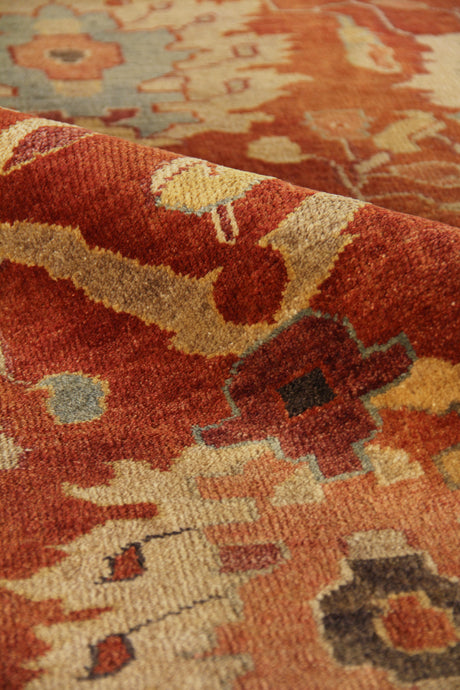 Exquisite Rugs Antique Weave Serapi Hand Knotted New Zealand Wool in 8340 Red/Ivory 6' x 9' Area Rug