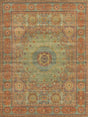 Exquisite Rugs Mamluk Hand Knotted New Zealand Wool in 9404 Green/Light Blue 9' x 12' Area Rug
