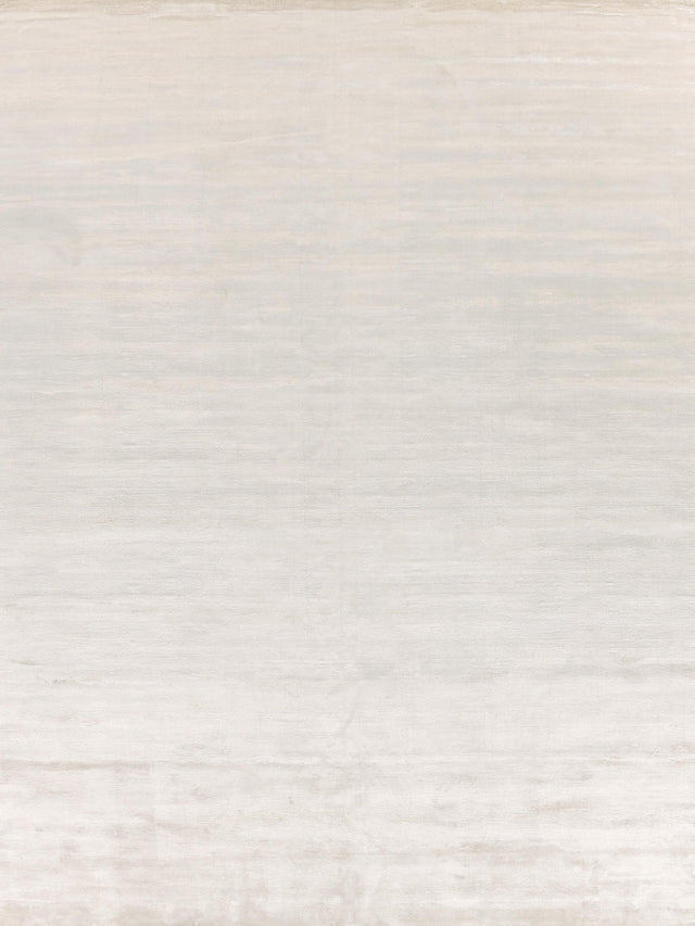 Exquisite Rugs Dove Plain Hand Loomed Viscose in 9661 White 4' x 6' Area Rug