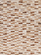 Exquisite Rugs Natural Hide Handmade Leather Hide in 9784 Beige 13.5' x 17.5' Area Rug