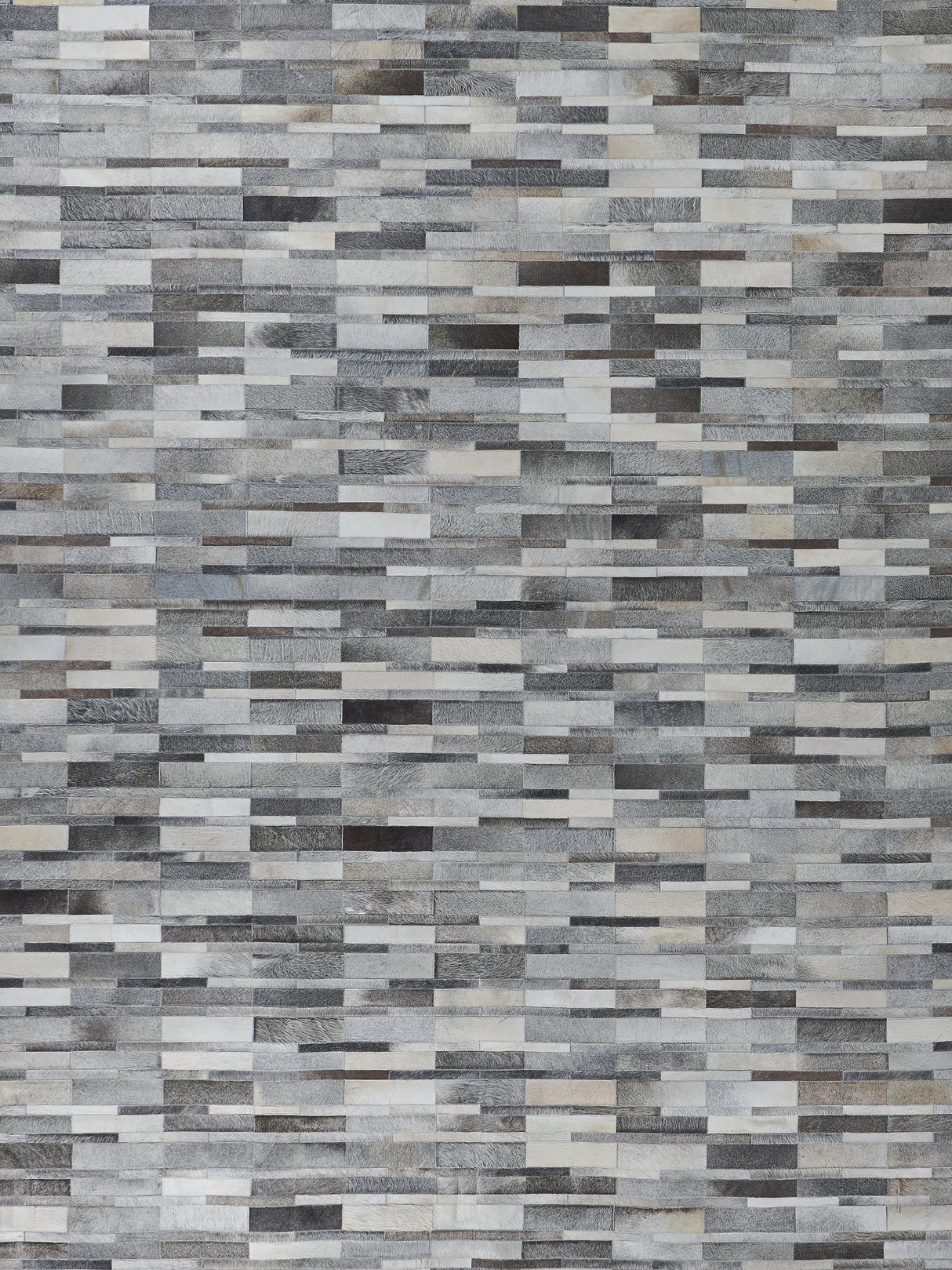 Exquisite Rugs Natural Hide Hand-stitched Leather Hide 9785 Gray 8' x 10' Area Rug