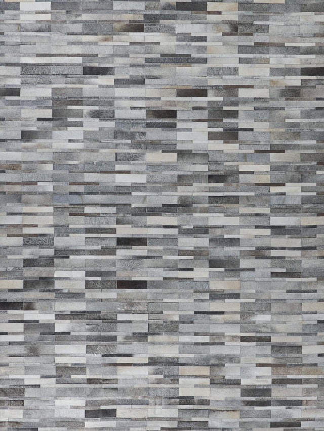 Exquisite Rugs Natural Hide Hand-stitched Leather Hide 9785 Gray 8' x 10' Area Rug