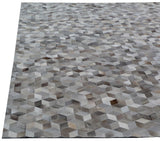 Exquisite Rugs Natural Hide Handmade Leather Hide in 9817 Silver 11.5' x 14.5' Area Rug