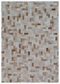 Exquisite Rugs Natural Hide Handmade Leather Hide in 9819 Ivory 8' x 11' Area Rug