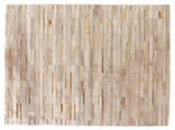 Exquisite Rugs Natural Hide Handmade Leather Hide in 9823 Ivory/Beige/Multi 8' x 10' Area Rug