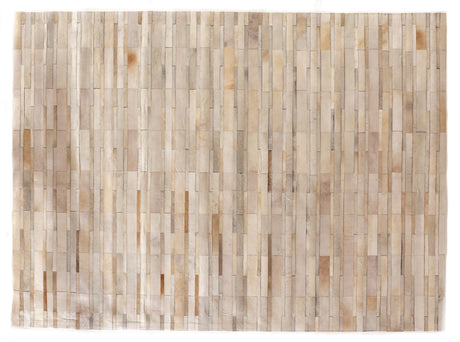 Exquisite Rugs Natural Hide Handmade Leather Hide in 9823 Ivory/Beige/Multi 8' x 10' Area Rug