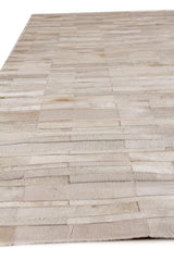 Exquisite Rugs Natural Hide Handmade Leather Hide in 9823 Ivory/Beige/Multi 8' x 10' Area Rug