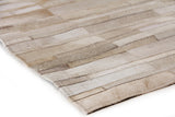 Exquisite Rugs Natural Hide Handmade Leather Hide in 9823 Ivory/Beige/Multi 8' x 10' Area Rug