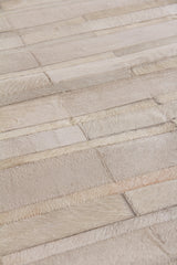 Exquisite Rugs Natural Hide Handmade Leather Hide in 9823 Ivory/Beige/Multi 8' x 10' Area Rug