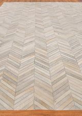 Exquisite Rugs Natural Hide Handmade Leather Hide in 9904 Silver 13.5' x 17.5' Area Rug