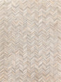 Exquisite Rugs Natural Hide Handmade Leather Hide in 9904 Silver 5' x 8' Area Rug