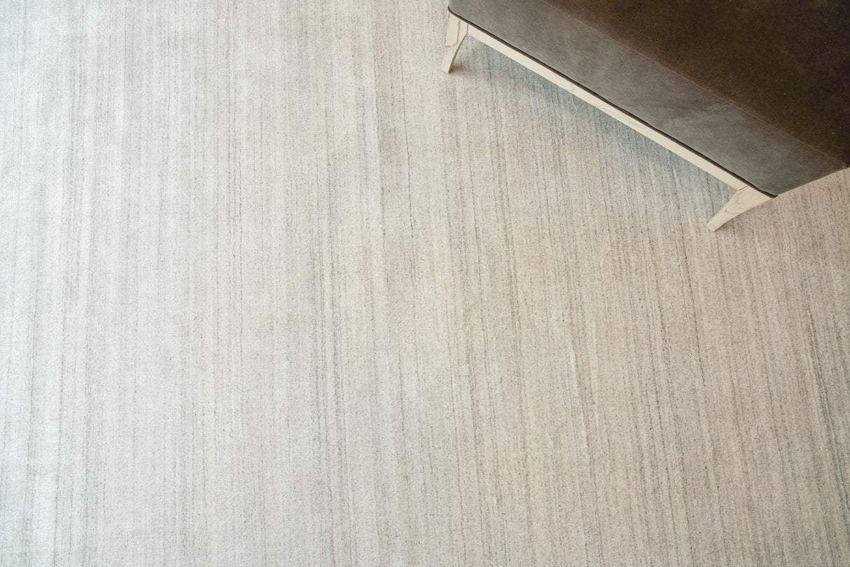 Exquisite Rugs Sanctuary Hand-loomed Bamboo Silk/Wool 9907 Ivory/Gray 2' x 3' Area Rug