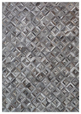 Exquisite Rugs Natural Hide Handmade Leather Hide in 9933 Silver 11.5' x 14.5' Area Rug