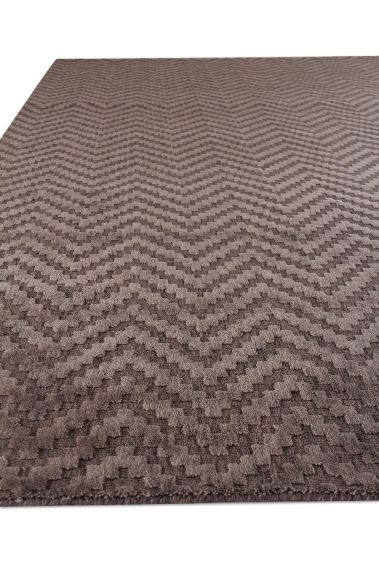 Exquisite Rugs Demani Hand Loomed New Zealand Wool in 9946 Brown 8' x 10' Area Rug