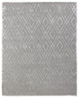 Exquisite Rugs Metro Velvet Hand Knotted Wool/Viscose in 9958 Silver 6' x 9' Area Rug