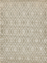 Exquisite Rugs Metro Velvet Hand Knotted Wool/Viscose in 9959 Light Beige 8' x 10' Area Rug