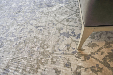 Exquisite Rugs Antique Weave Bamboo Hand Knotted Bamboo Silk in 9980 Silver 14' x 17' Area Rug