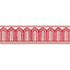 Schumacher Red Arches Embroidered Tape Medium