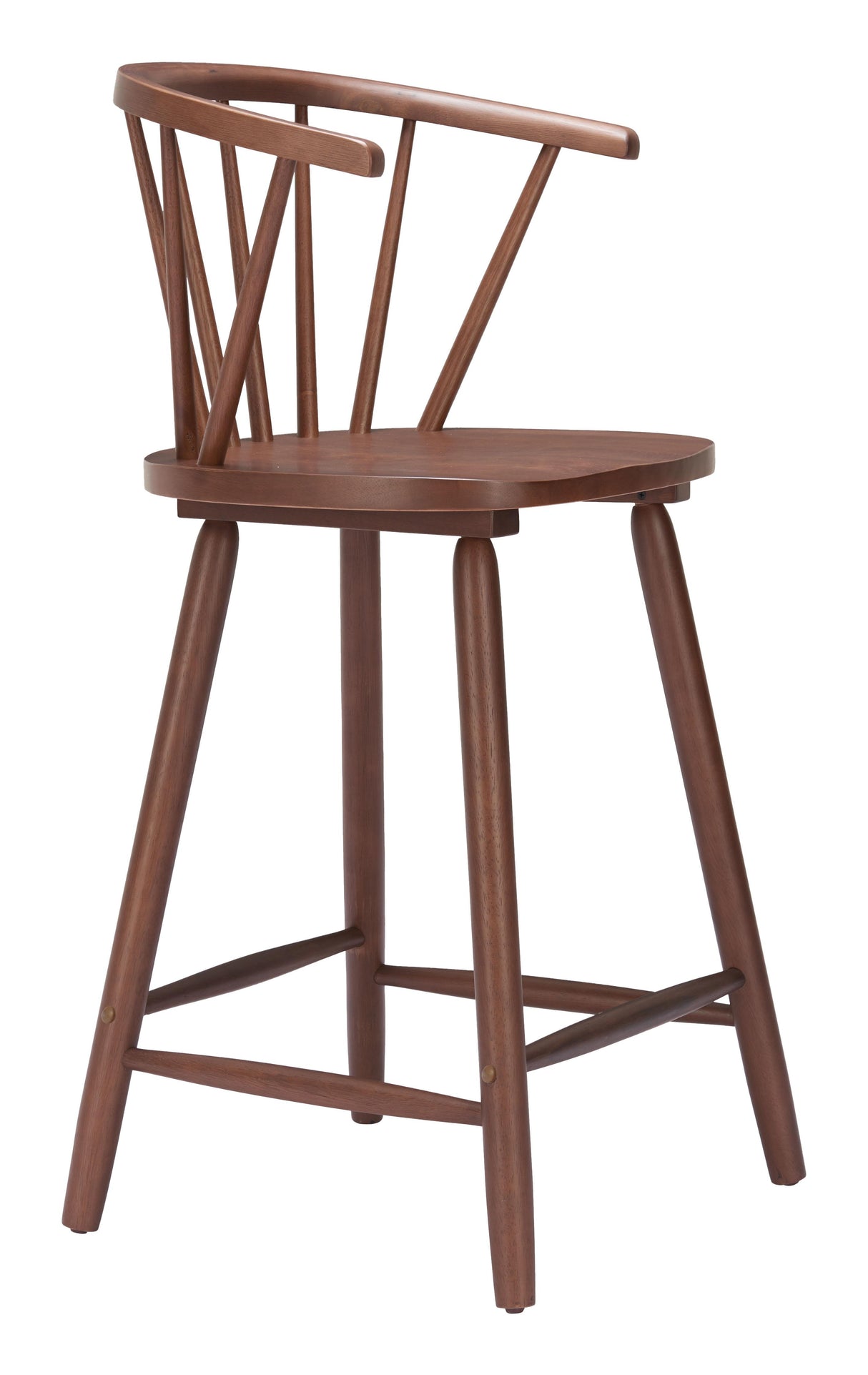 ZUO Stenger Counter Stool (Set of 2) Walnut