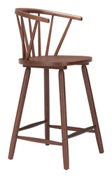 ZUO Stenger Counter Stool (Set of 2) Walnut
