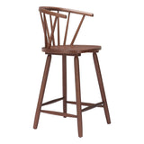 ZUO Stenger Counter Stool (Set of 2) Walnut