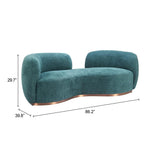 ZUO Jamela Sofa Teal