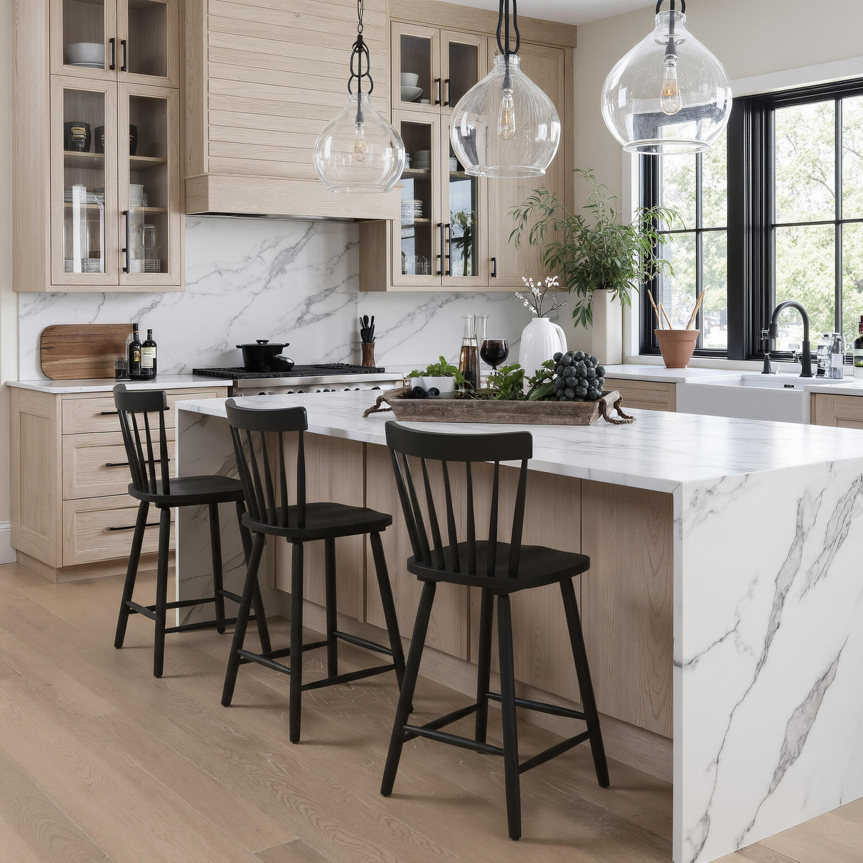 ZUO Tyce Counter Stool (Set of 2) Black