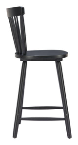 ZUO Tyce Counter Stool (Set of 2) Black