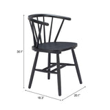 ZUO Stenger Dining Chair (Set of 2) Black