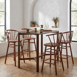 ZUO Stenger Barstool (Set of 2) Walnut
