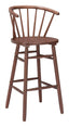 ZUO Stenger Barstool (Set of 2) Walnut