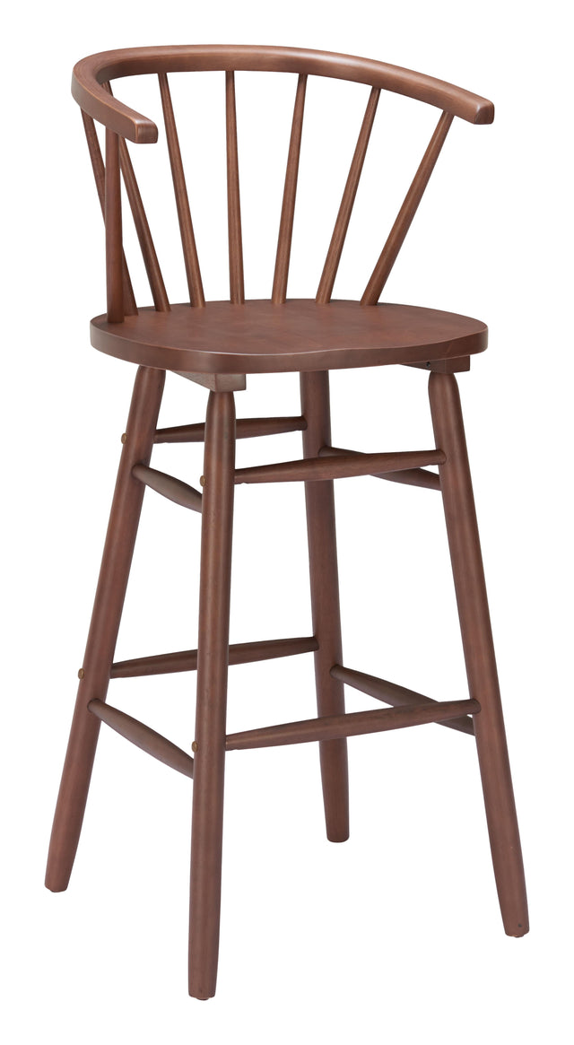 ZUO Stenger Barstool (Set of 2) Walnut