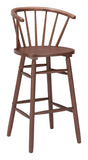 ZUO Stenger Barstool (Set of 2) Walnut
