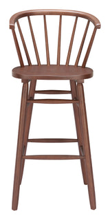 ZUO Stenger Barstool (Set of 2) Walnut