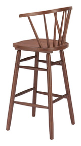 ZUO Stenger Barstool (Set of 2) Walnut