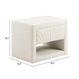 ZUO Baris Nightstand Ivory