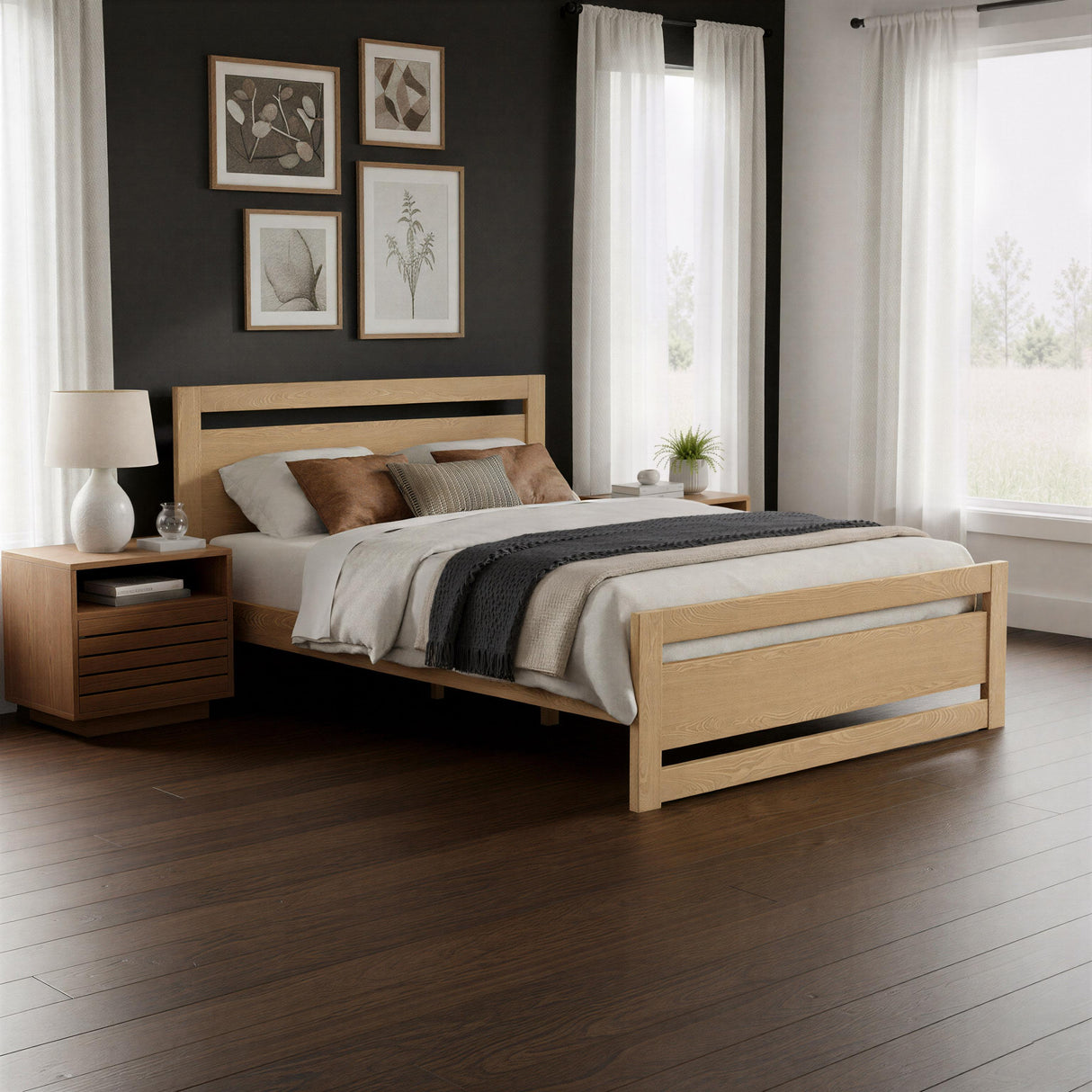 ZUO Repos Queen Bed Brown