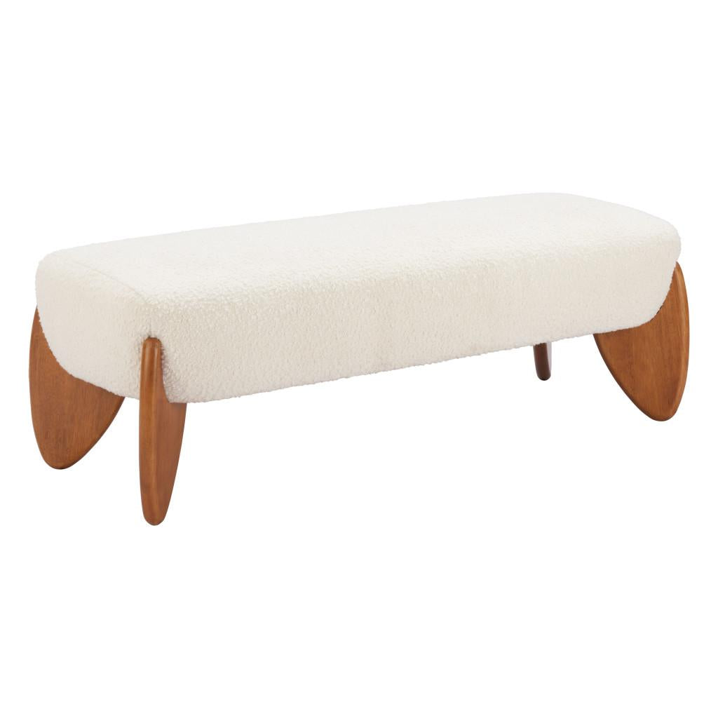 ZUO Charm Bench Ivory