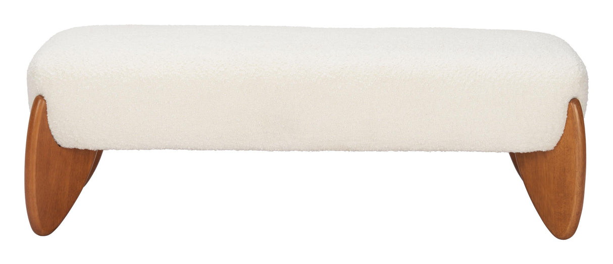 ZUO Charm Bench Ivory