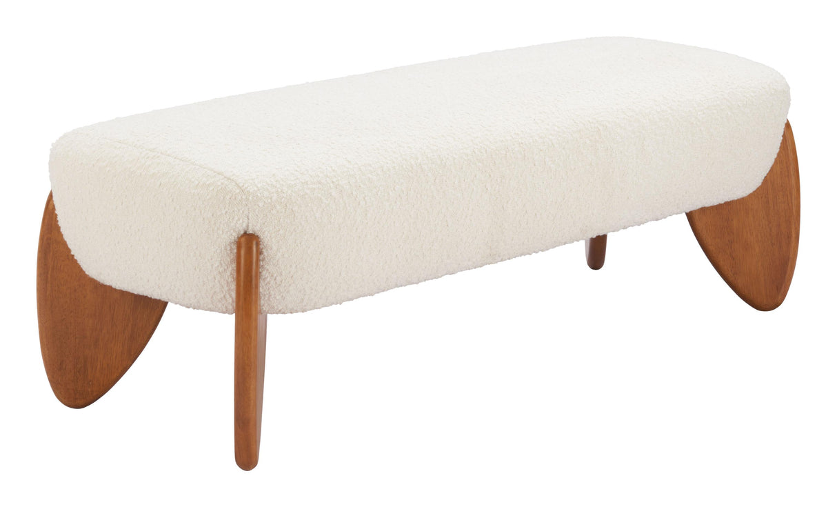 ZUO Charm Bench Ivory