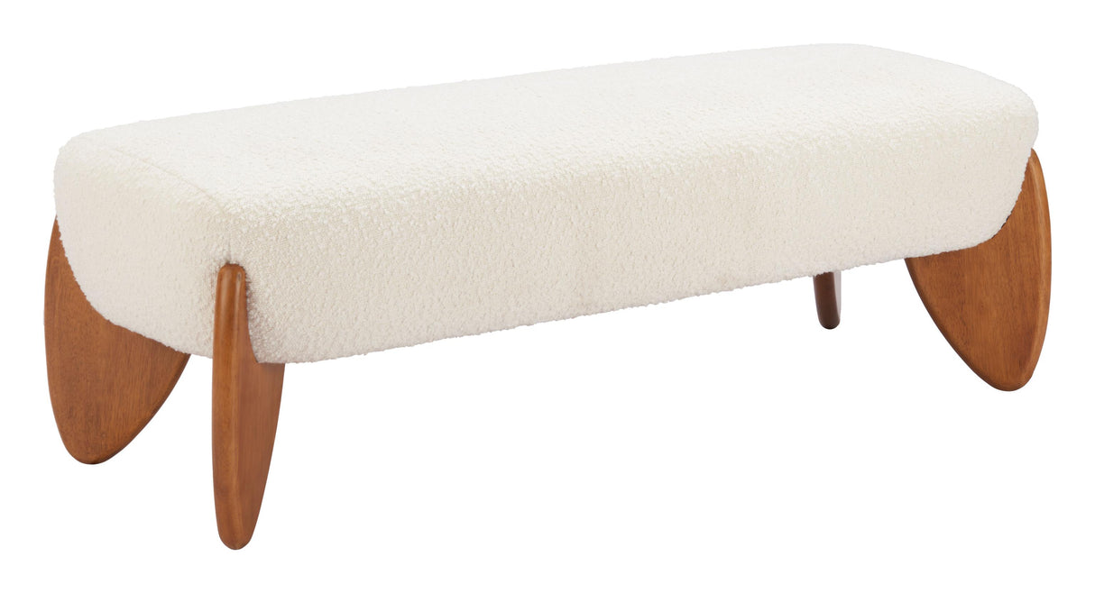 ZUO Charm Bench Ivory