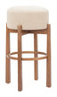 ZUO Nade Barstool (Set of 2) Beige & Walnut