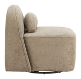 ZUO Kakao Swivel Chair Olive Brown