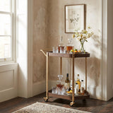 ZUO Stela Bar Cart Walnut