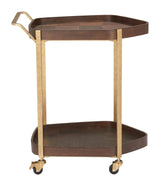 ZUO Stela Bar Cart Walnut