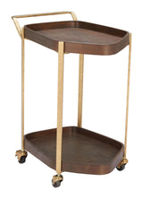 ZUO Stela Bar Cart Walnut