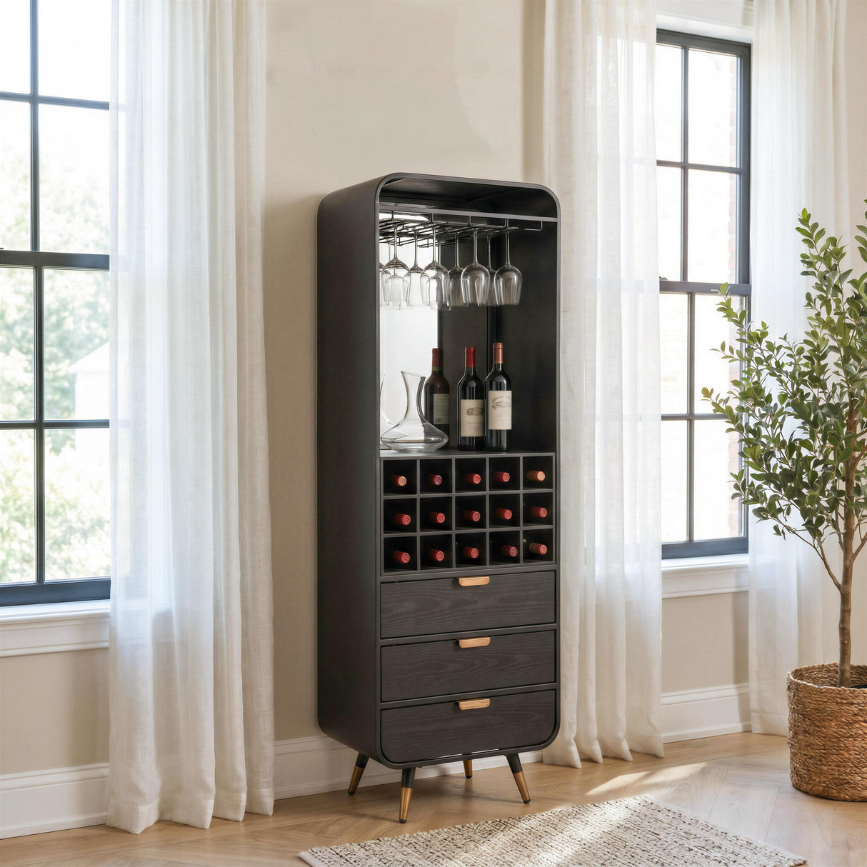 ZUO Magara Bar Cabinet Black