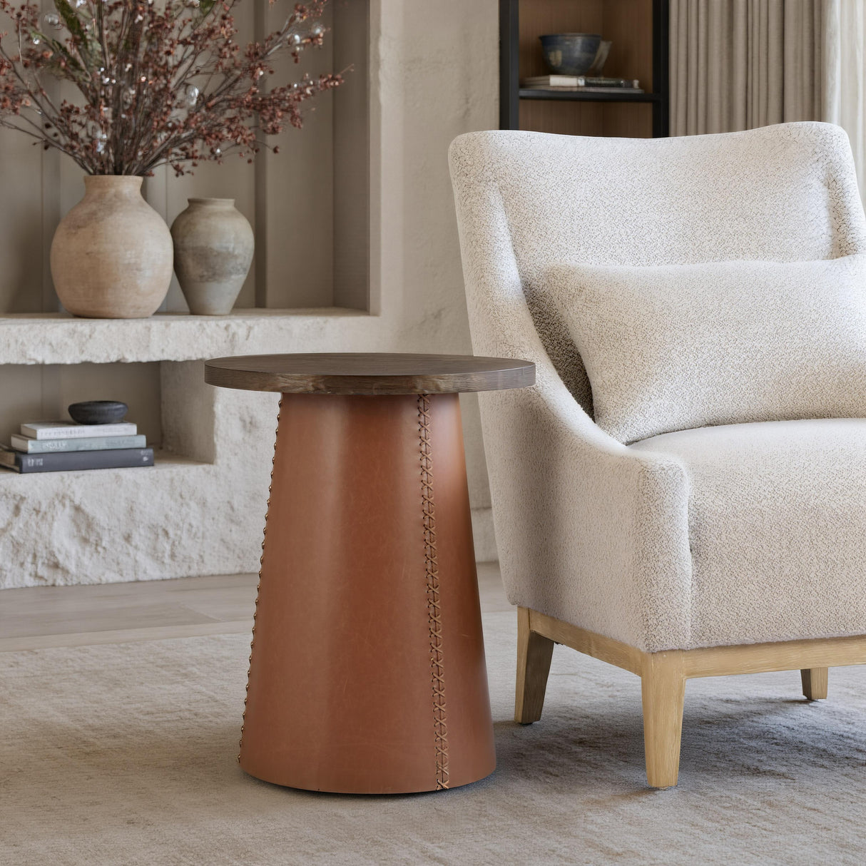ZUO Dikis Side Table Brown