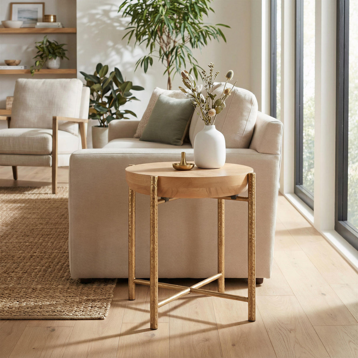 ZUO Halva Side Table Natural